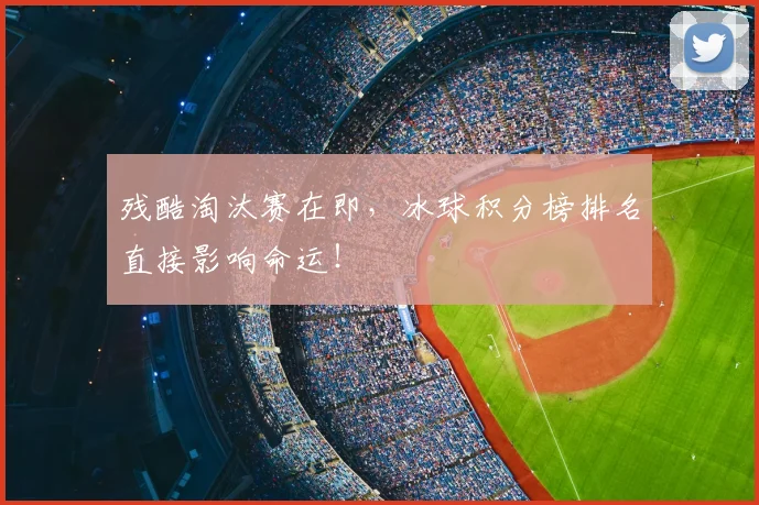 残酷淘汰赛在即，冰球积分榜排名直接影响命运！